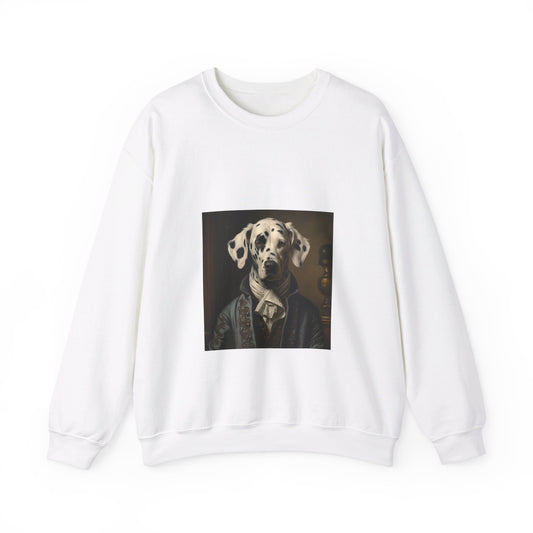 Dalmatian - 19th Century Writer - Pet Portrait Unisex Crewneck Sweatshirt