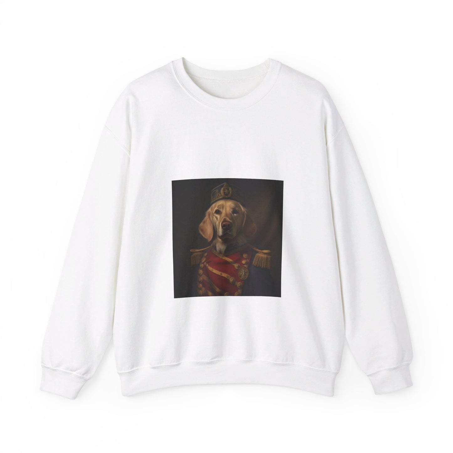 Golden Retriever - 14th Century Naval Officer - Pet Portrait Unisex Crewneck Sweatshirt