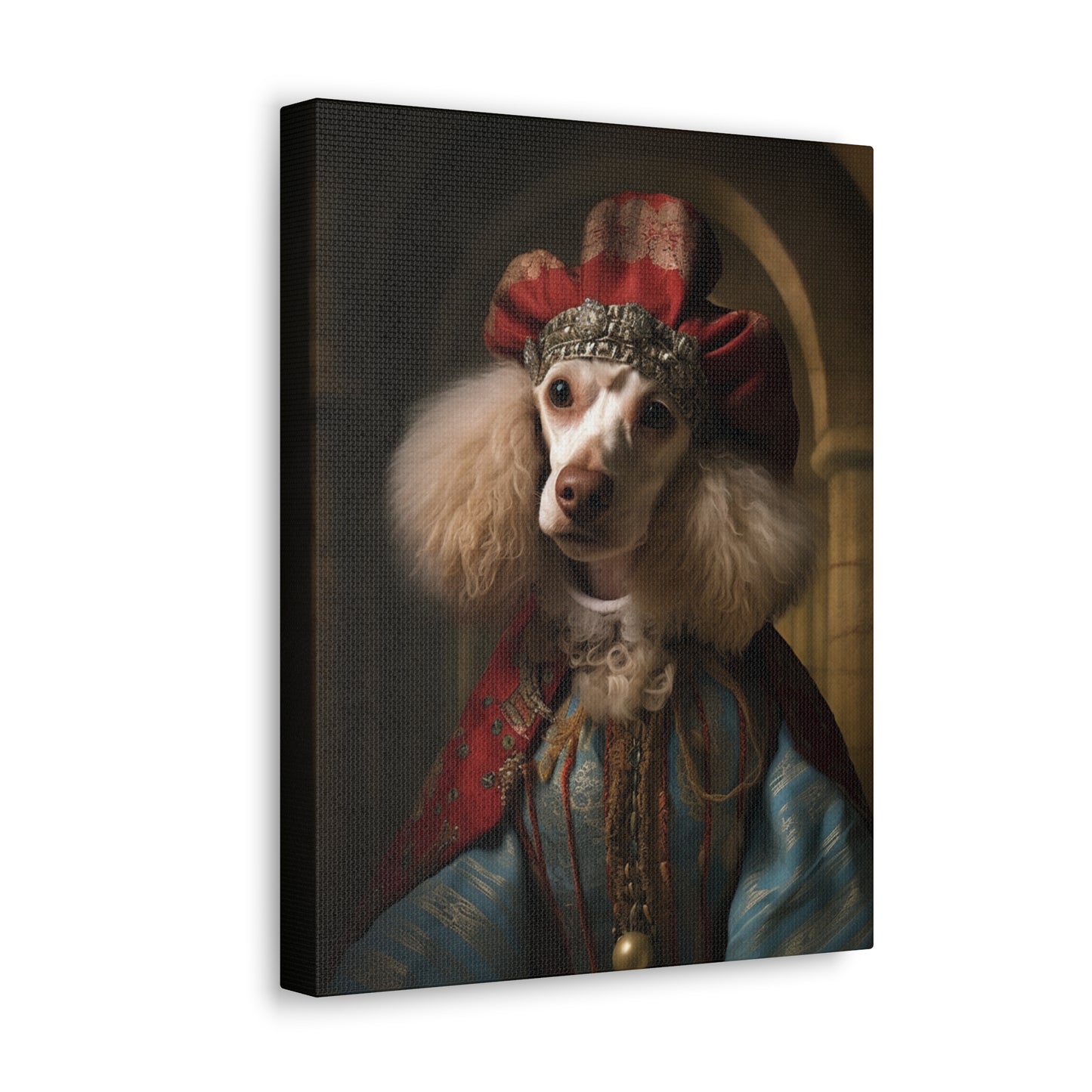 Poodle - 9th Century Jester - Pet Portrait Canvas