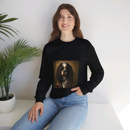 Cavalier King Charles Spaniel - 20th Century Rockstar - Pet Portrait Unisex Crewneck Sweatshirt