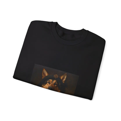 German Shepard - 17th Century Explorer - Pet Portrait Unisex Crewneck Sweatshirt