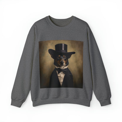 Australian Shepard - 19th Century Politician - Pet Portrait Unisex Crewneck Sweatshirt