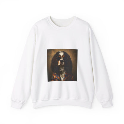 Cavalier King Charles Spaniel - 20th Century Rockstar - Pet Portrait Unisex Crewneck Sweatshirt