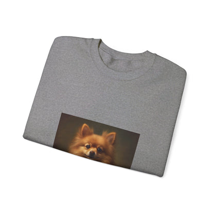 Pomeranian - 20th Century Soccer Player - Pet Portrait Unisex Crewneck Sweatshirt