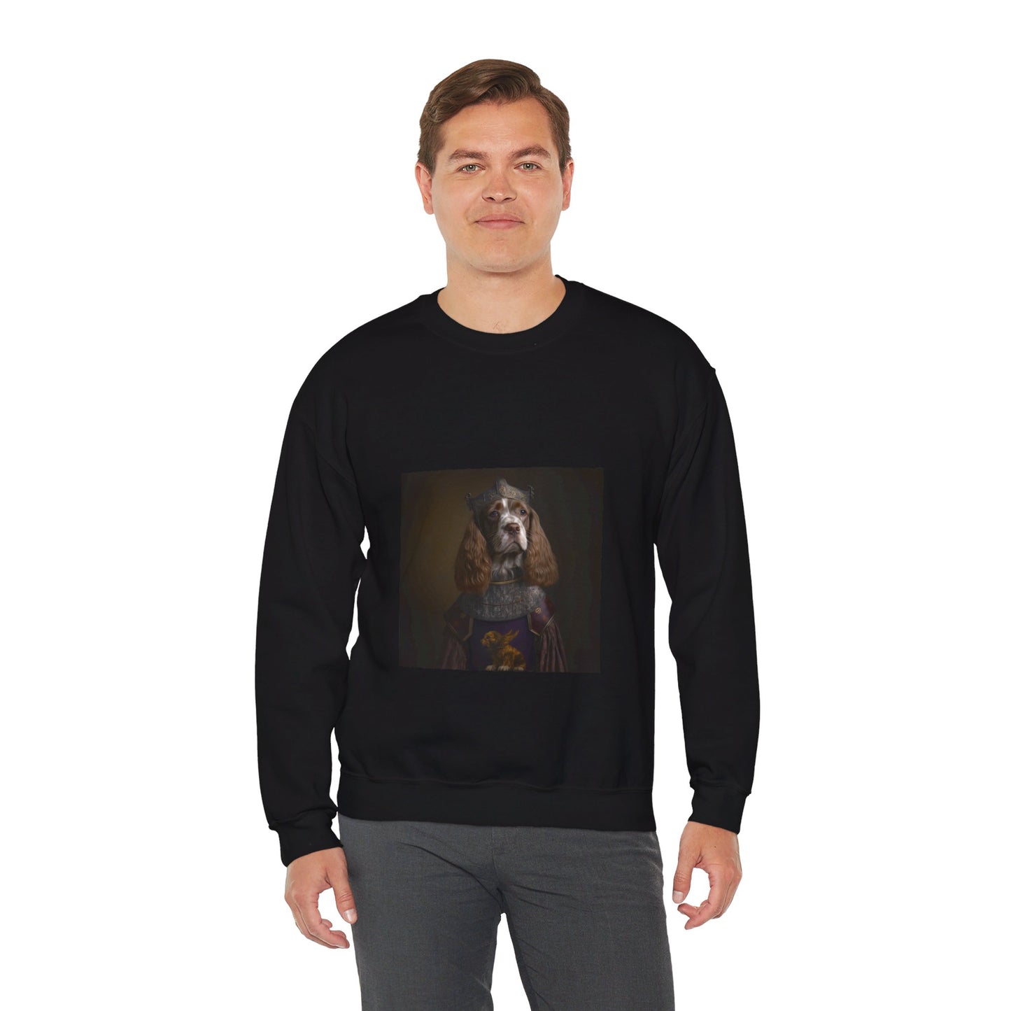 Cocker Spaniel - 15th Century Knight - Pet Portrait Unisex Crewneck Sweatshirt