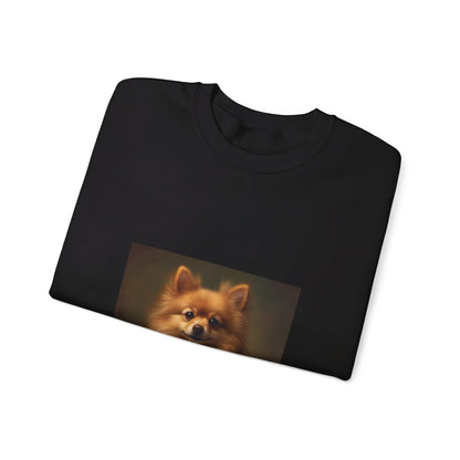 Pomeranian - 20th Century Soccer Player - Pet Portrait Unisex Crewneck Sweatshirt