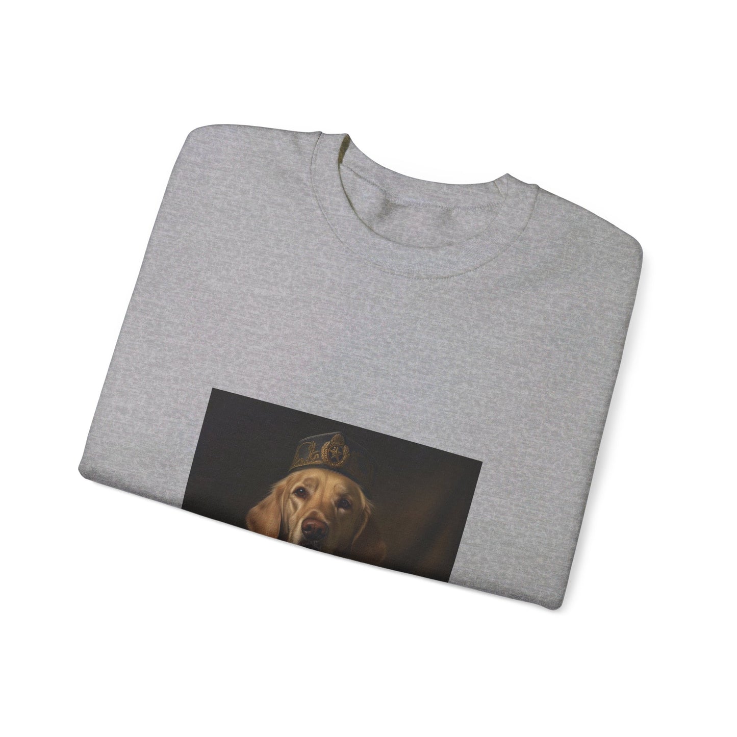 Golden Retriever - 14th Century Naval Officer - Pet Portrait Unisex Crewneck Sweatshirt