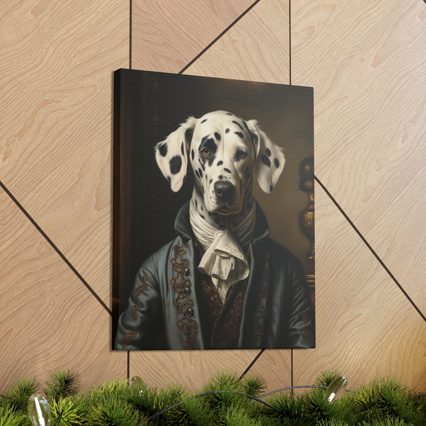 Dalmatian - 19th Century Writer - Pet Portrait Canvas