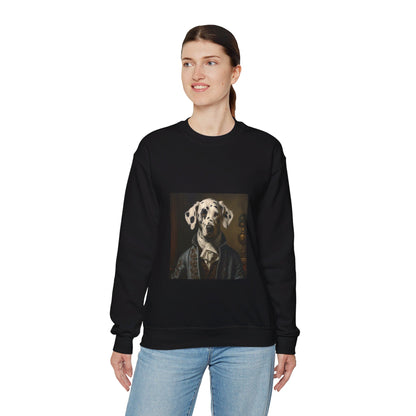 Dalmatian - 19th Century Writer - Pet Portrait Unisex Crewneck Sweatshirt