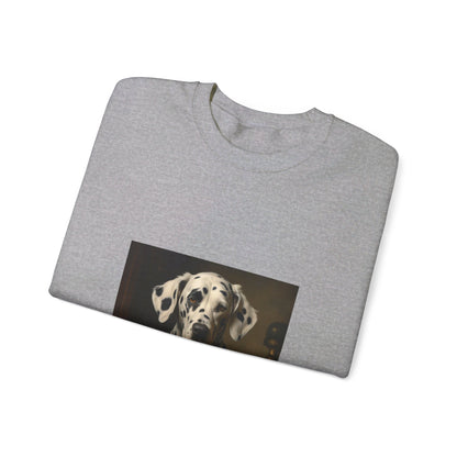 Dalmatian - 19th Century Writer - Pet Portrait Unisex Crewneck Sweatshirt