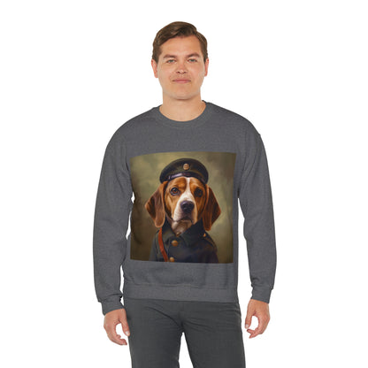 Beagle - WWI Soldier - Pet Portrait Unisex Crewneck Sweatshirt