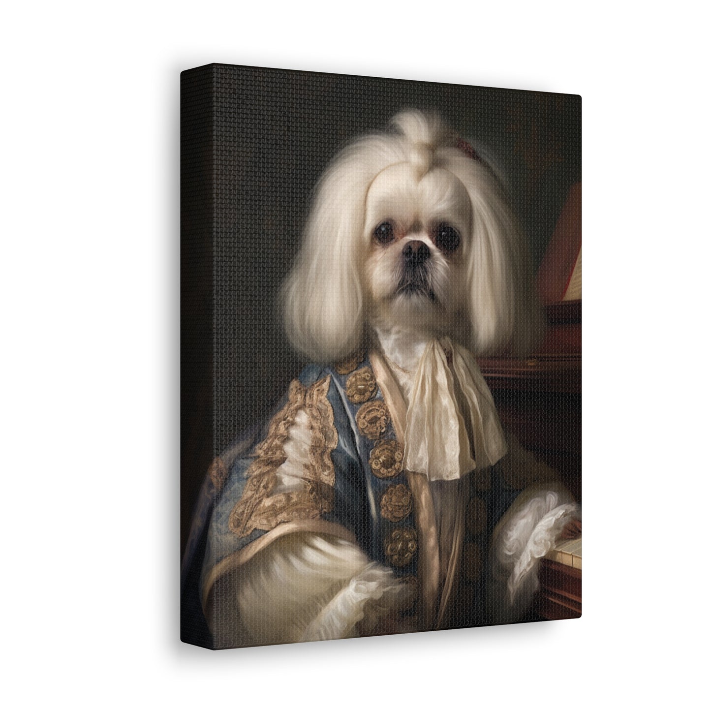 Pekingese  - 18th Century Composer - Pet Portrait Canvas