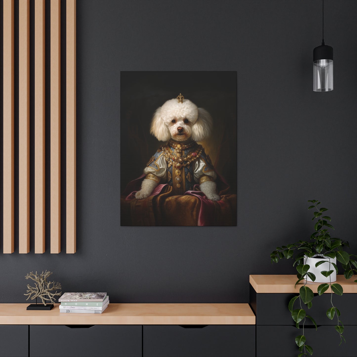 Bichon Frisé - 17th Century European Monarch - Pet Portrait Canvas