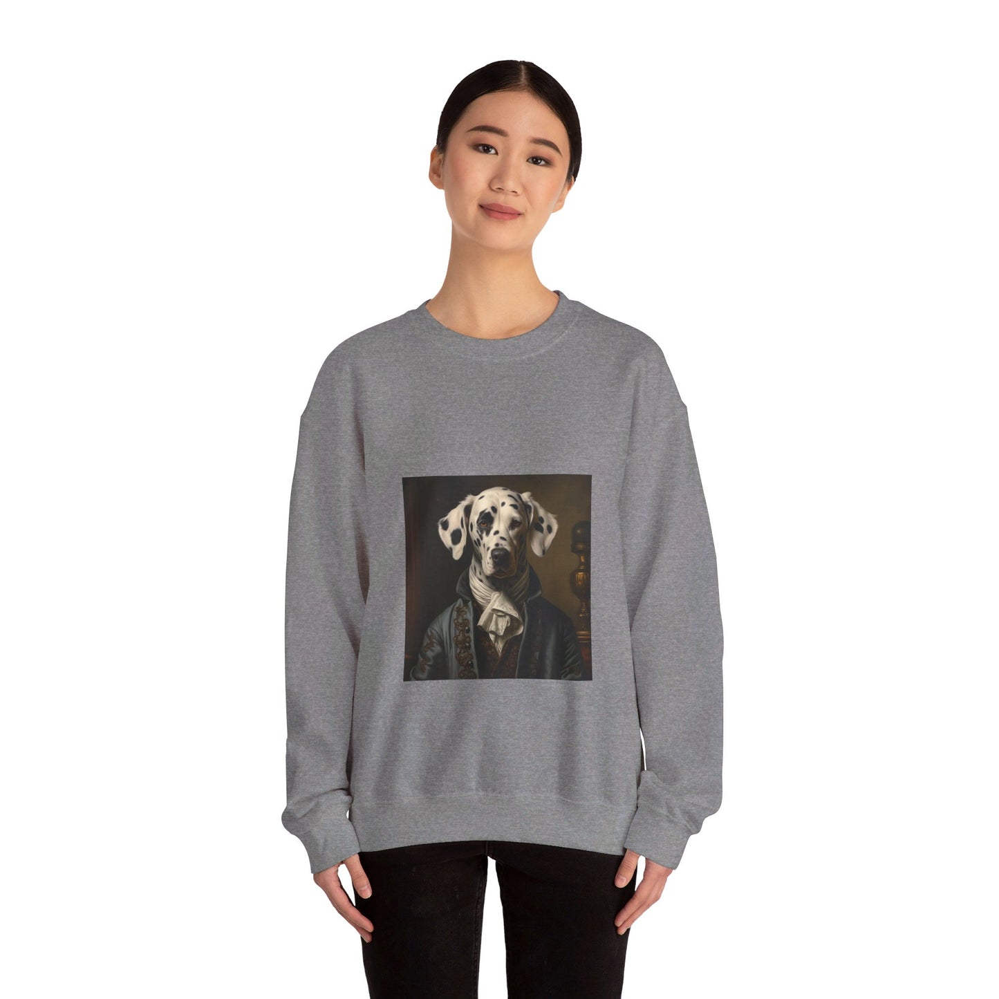 Dalmatian - 19th Century Writer - Pet Portrait Unisex Crewneck Sweatshirt