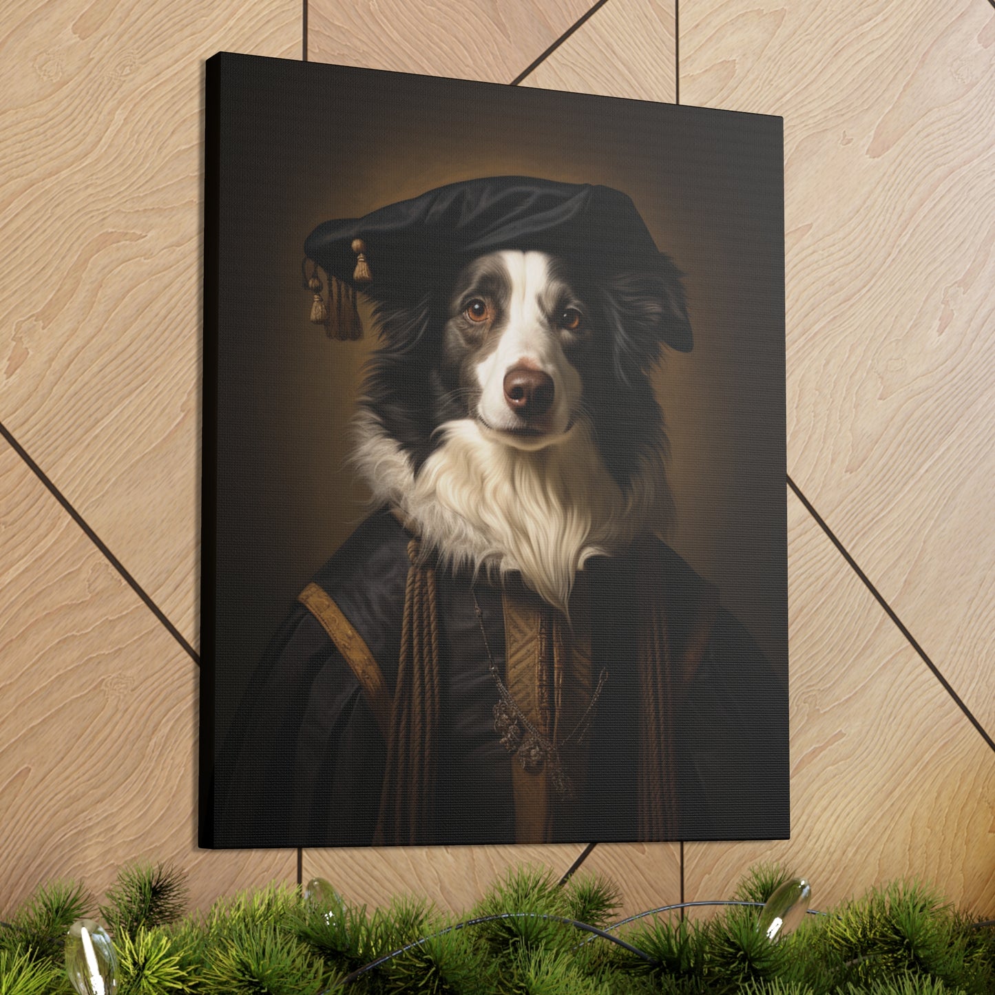 Border Collie - Renaissance Painter - Pet Portrait Canvas