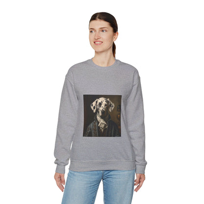 Dalmatian - 19th Century Writer - Pet Portrait Unisex Crewneck Sweatshirt