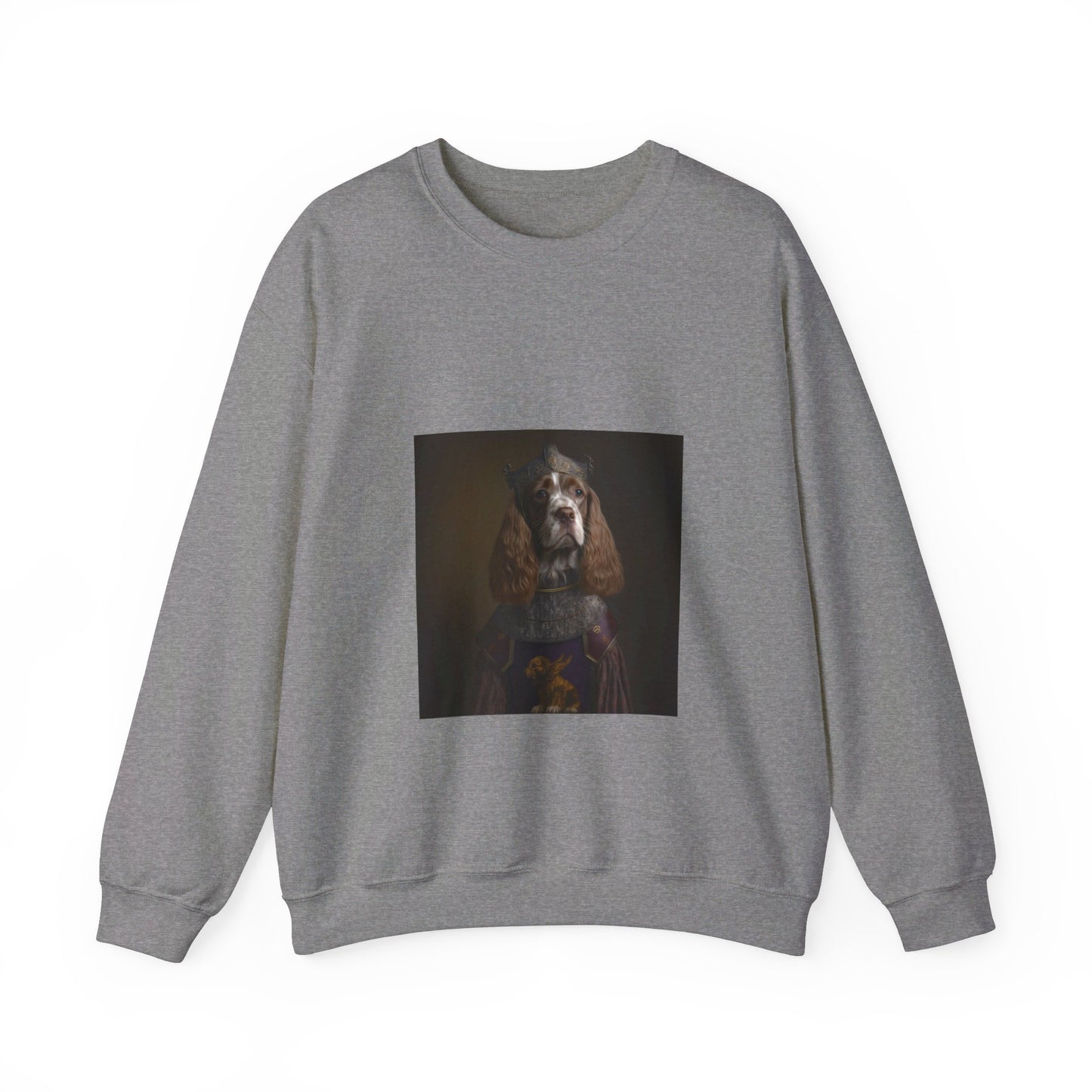 Cocker Spaniel - 15th Century Knight - Pet Portrait Unisex Crewneck Sweatshirt