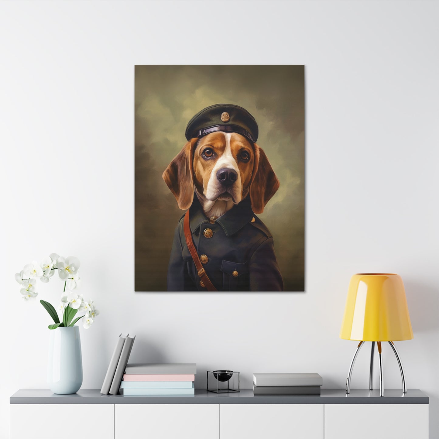 Beagle - WWI Soldier - Pet Portrait Canvas