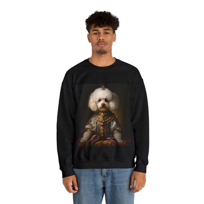 Bichon Frisé - 17th Century European Monarch - Pet Portrait Unisex Crewneck Sweatshirt