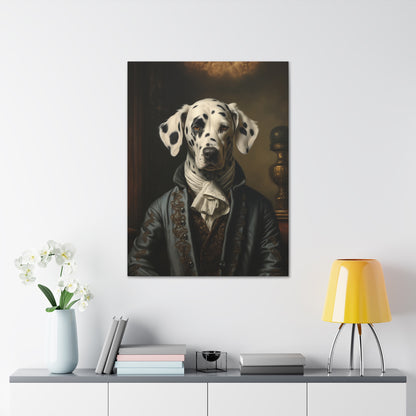 Dalmatian - 19th Century Writer - Pet Portrait Canvas