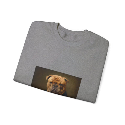 Mastiff - 20th Century Mobster - Pet Portrait Unisex Crewneck Sweatshirt