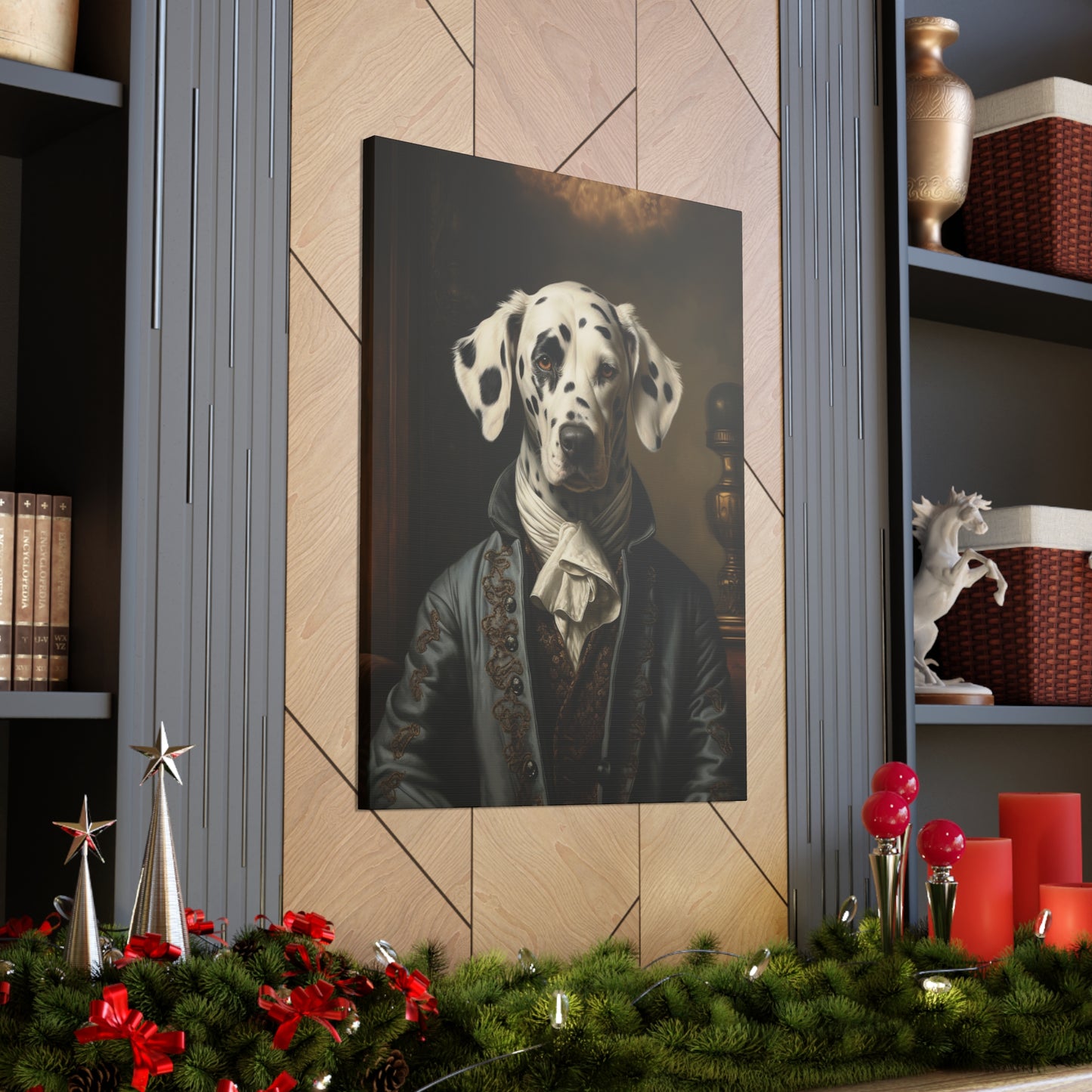 Dalmatian - 19th Century Writer - Pet Portrait Canvas