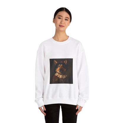 German Shepard - 17th Century Explorer - Pet Portrait Unisex Crewneck Sweatshirt