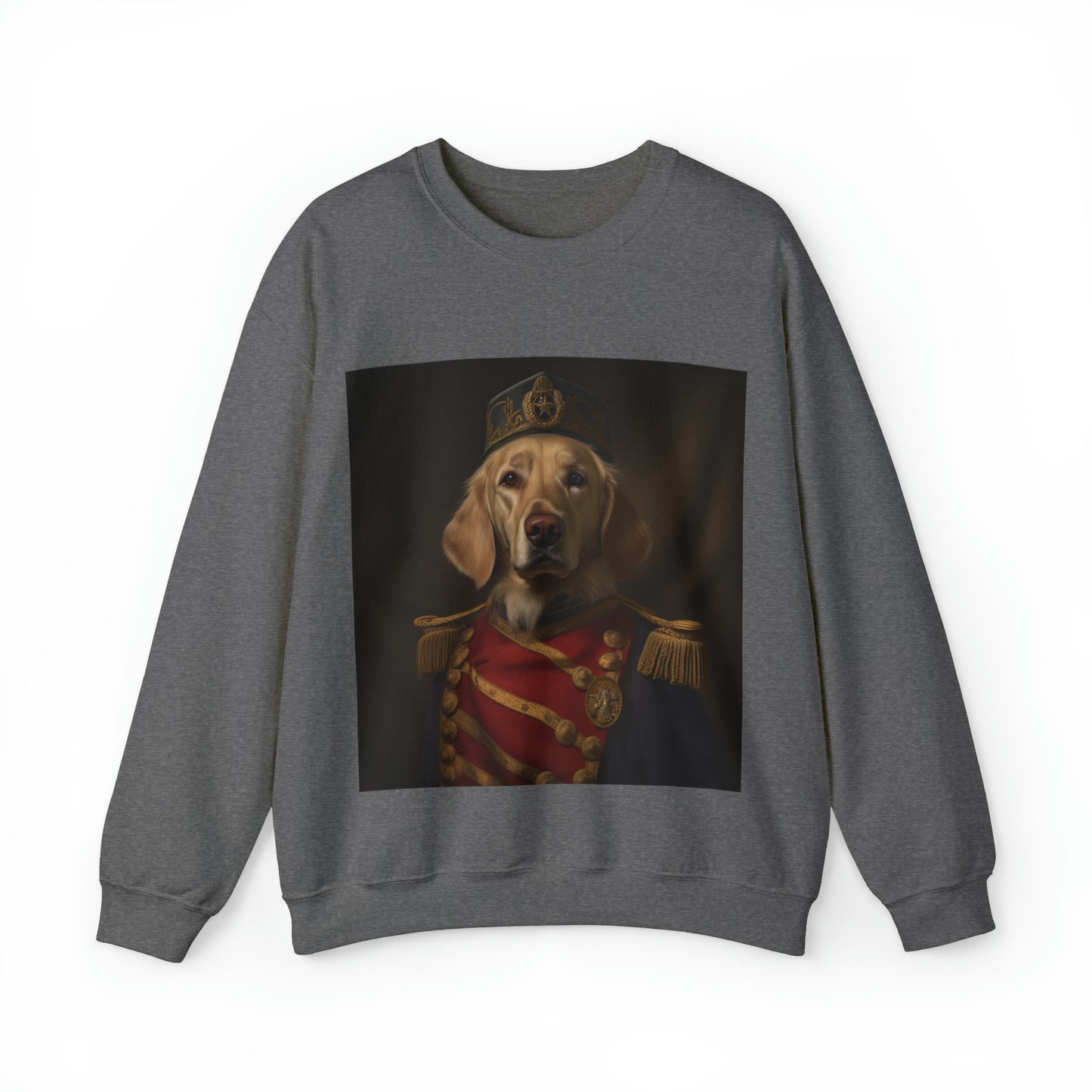 Golden Retriever - 14th Century Naval Officer - Pet Portrait Unisex Crewneck Sweatshirt