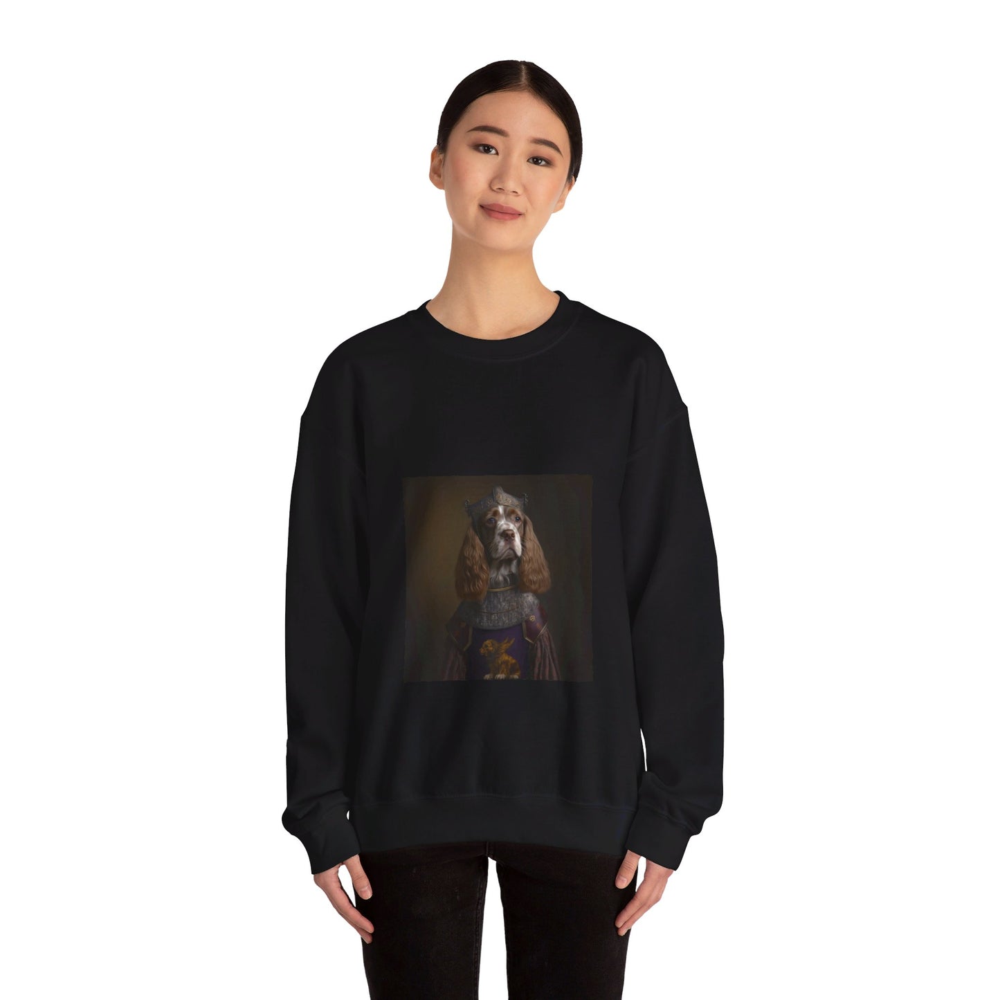 Cocker Spaniel - 15th Century Knight - Pet Portrait Unisex Crewneck Sweatshirt