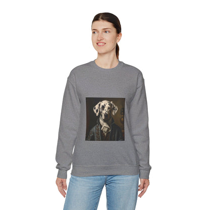 Dalmatian - 19th Century Writer - Pet Portrait Unisex Crewneck Sweatshirt