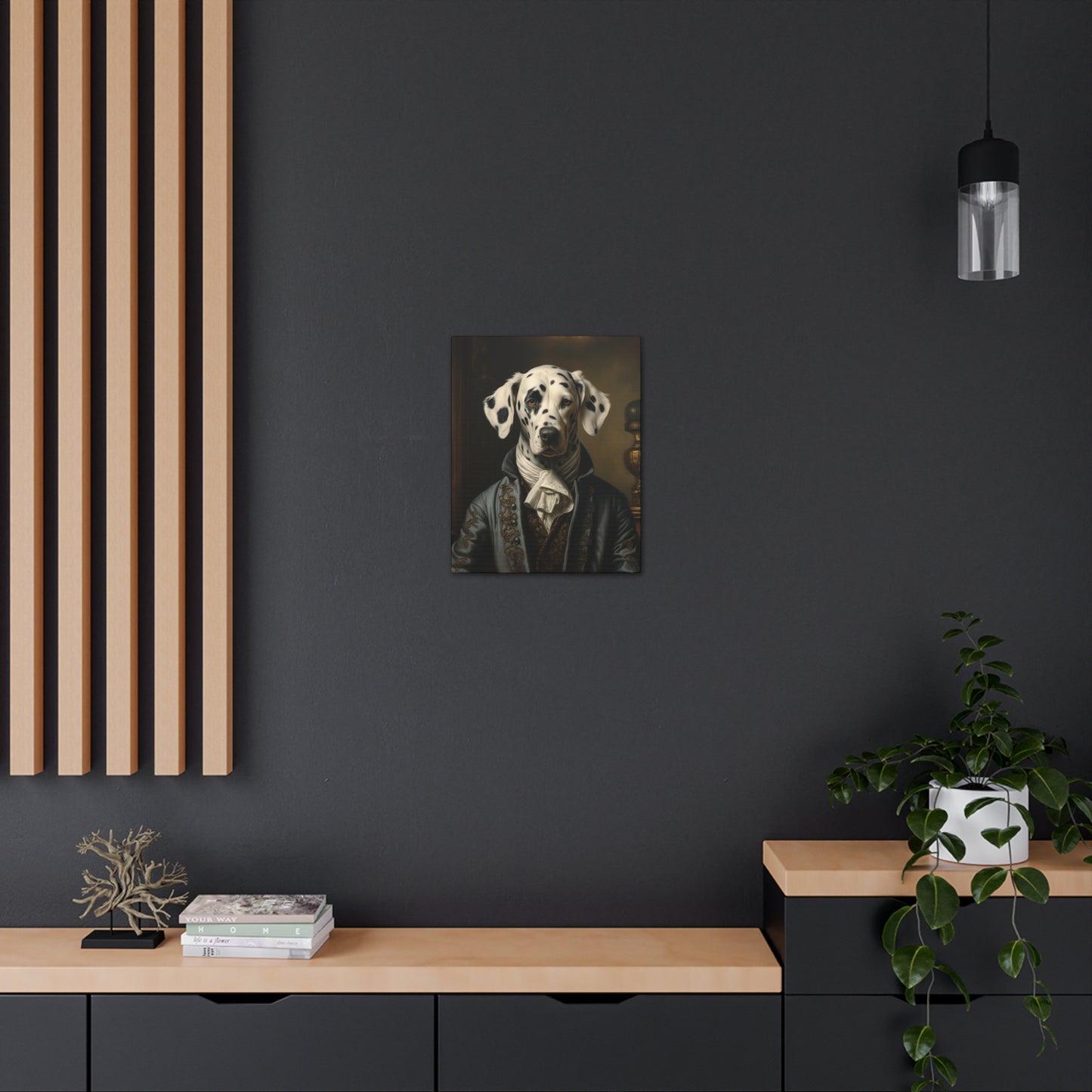 Dalmatian - 19th Century Writer - Pet Portrait Canvas