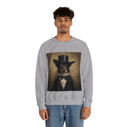 Australian Shepard - 19th Century Politician - Pet Portrait Unisex Crewneck Sweatshirt