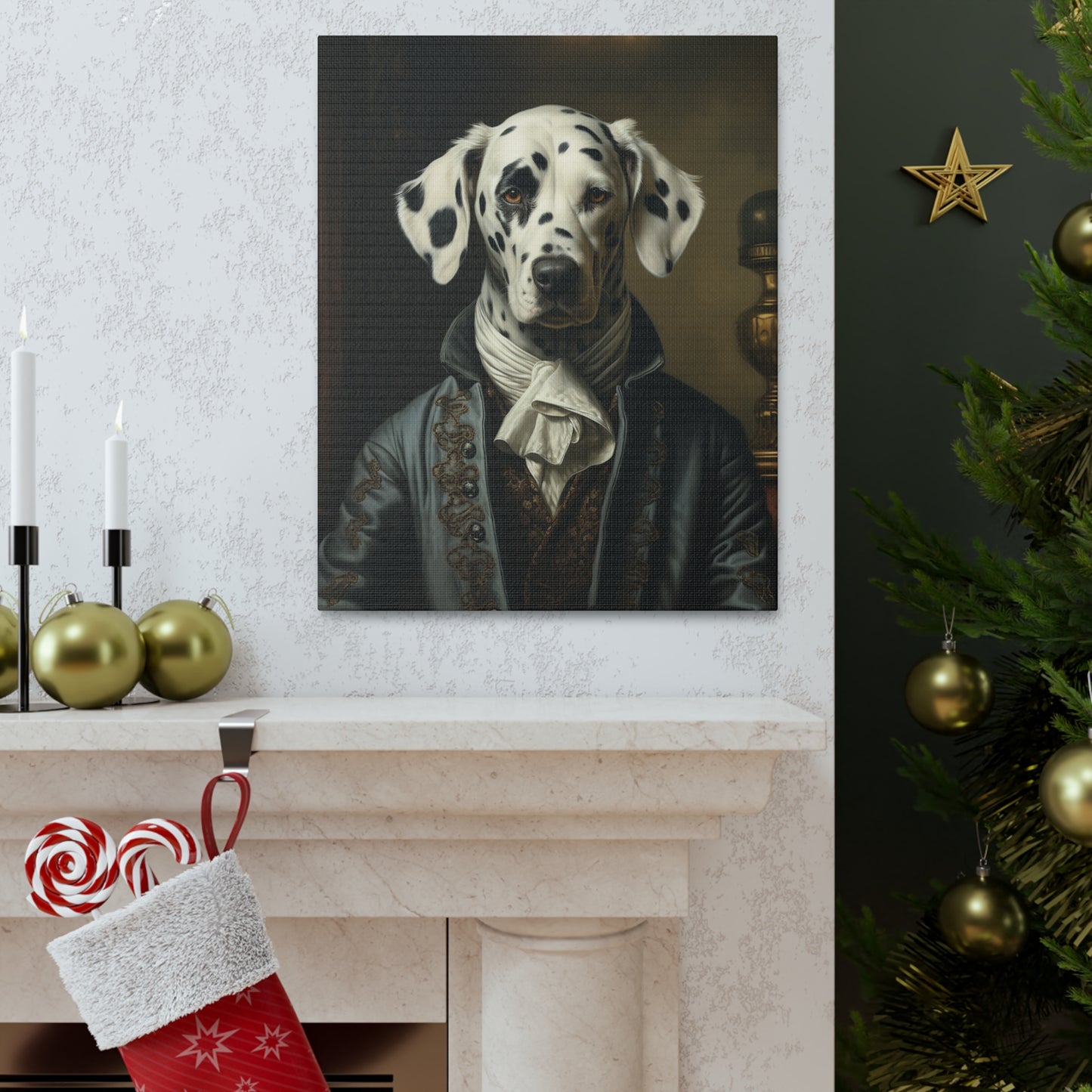 Dalmatian - 19th Century Writer - Pet Portrait Canvas