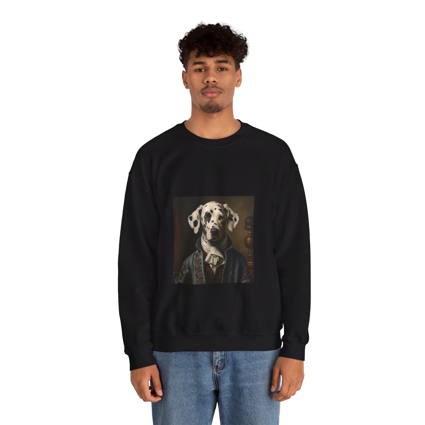 Dalmatian - 19th Century Writer - Pet Portrait Unisex Crewneck Sweatshirt