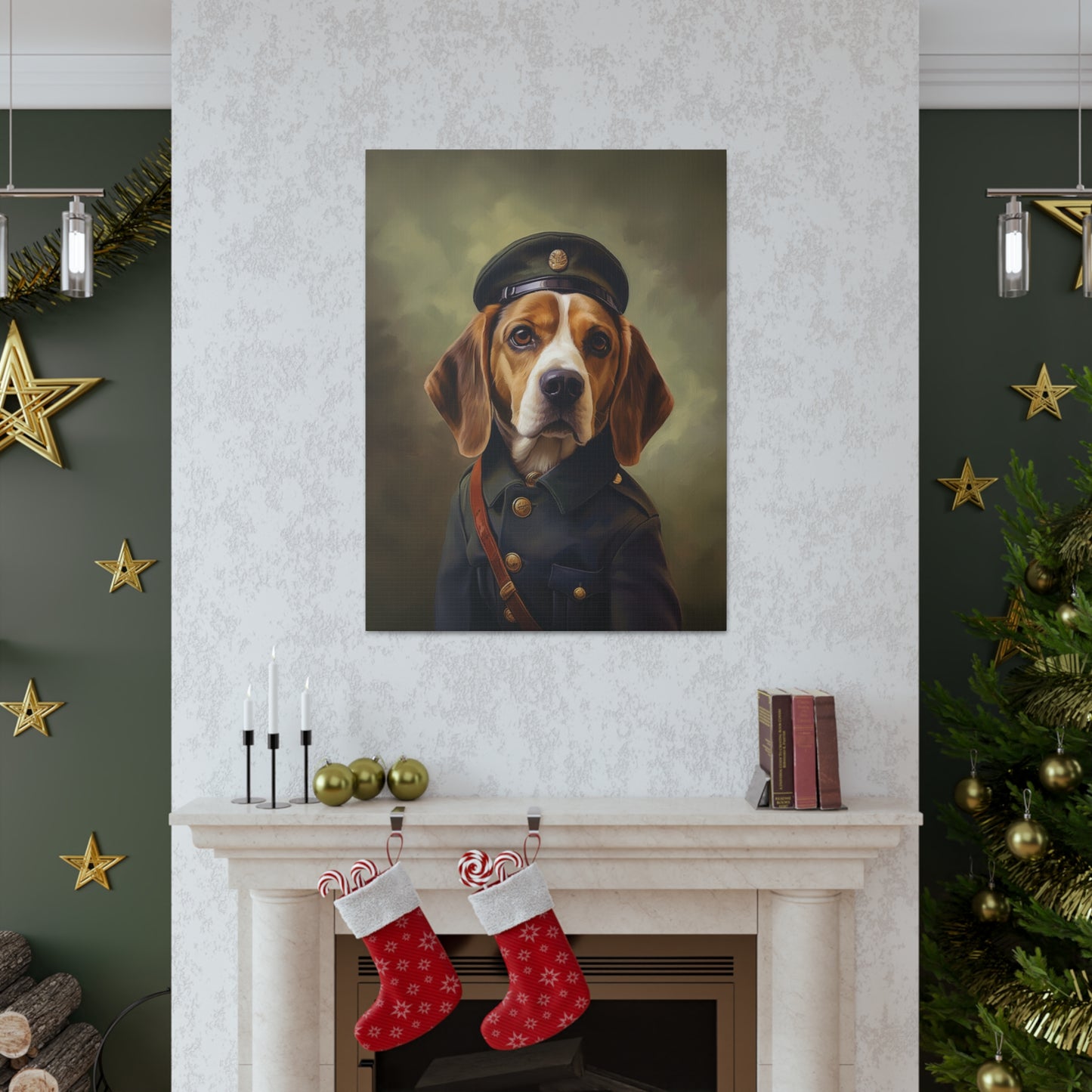 Beagle - WWI Soldier - Pet Portrait Canvas