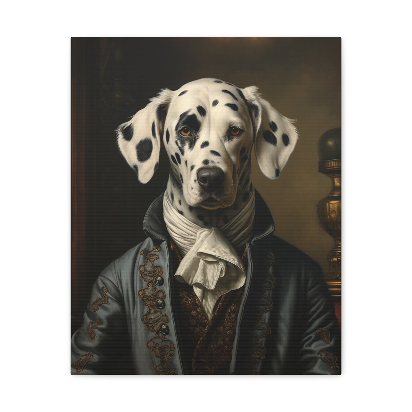 Dalmatian - 19th Century Writer - Pet Portrait Canvas